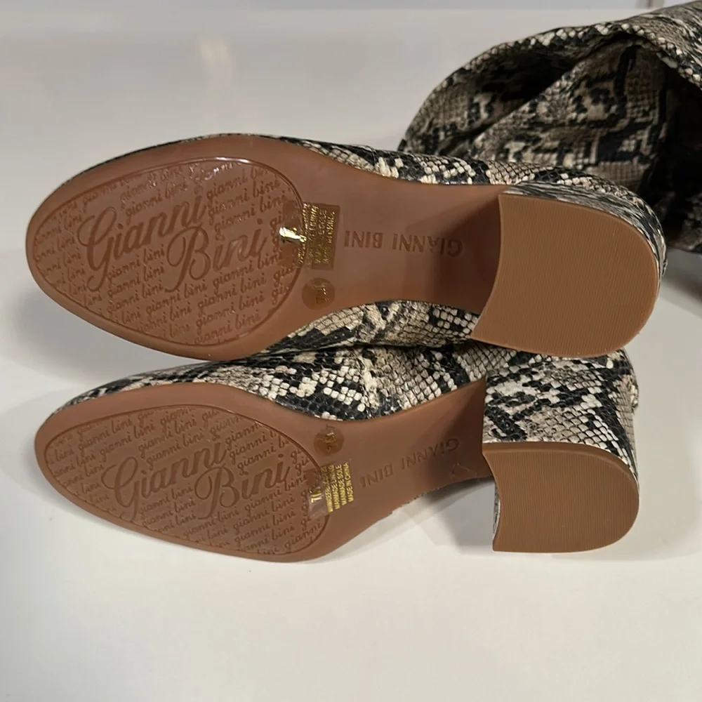 NEW Gianni Bini Snake Print Over The Knee Boot
